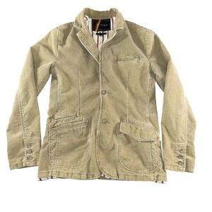 Fink Clothing Blazer Mens Medium Beige Corduroy Two Button Sport Coat Jacket